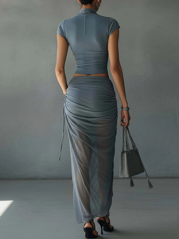 Sora | Sleek Ruched Two-Piece Set