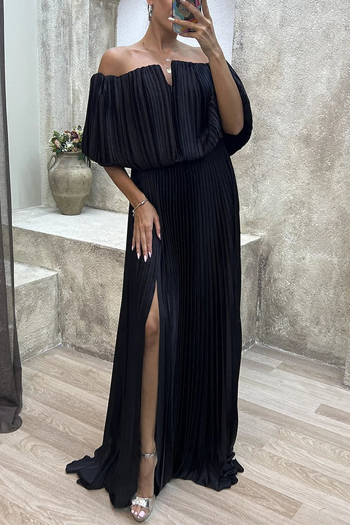 Keren™ | Elegant Pleated Maxi Dress