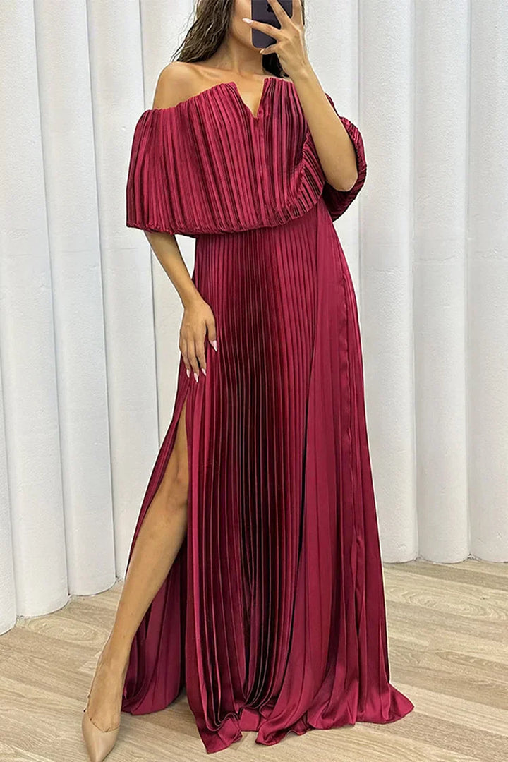 Keren™ | Elegant Pleated Maxi Dress