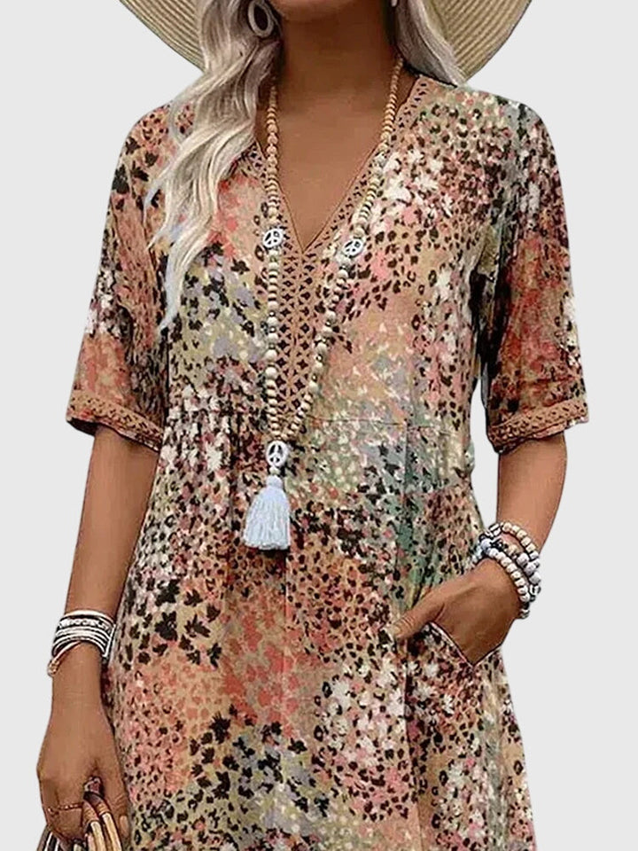 Antonina | Elegant Floral Midi Dress