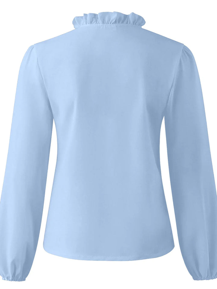 Maisie | Ruffled V-Neck Long Sleeve Blouse