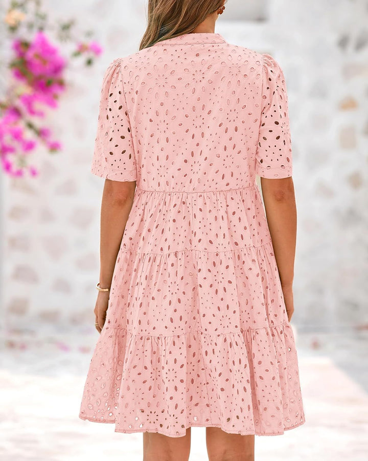 Elle | Lace Ruffle Dress