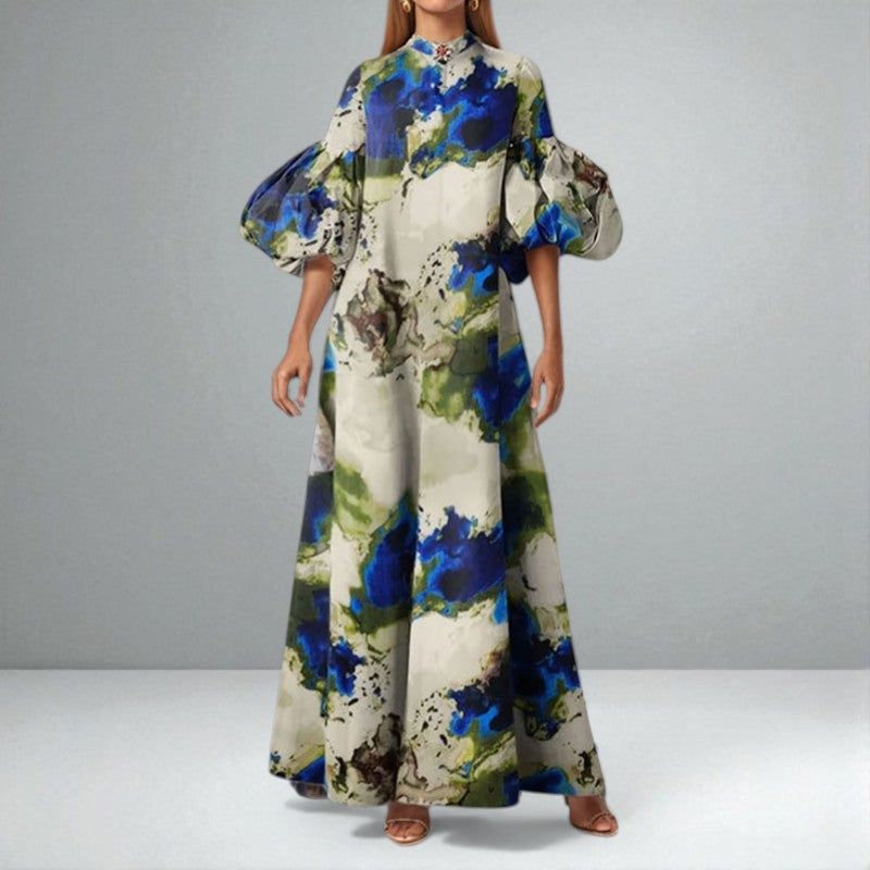 The Valeria Watercolor Maxi Dress