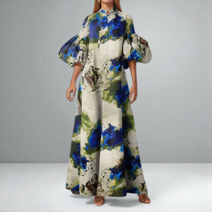 The Valeria Watercolor Maxi Dress