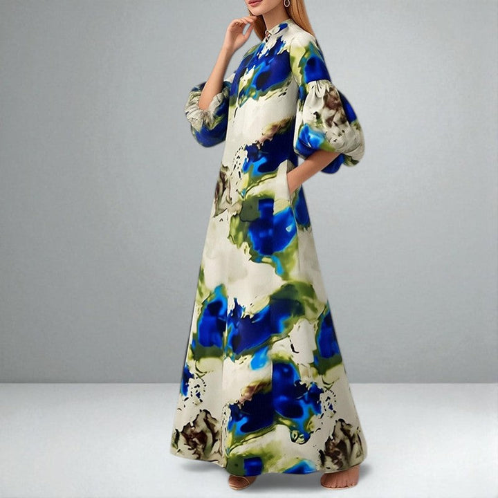 The Valeria Watercolor Maxi Dress