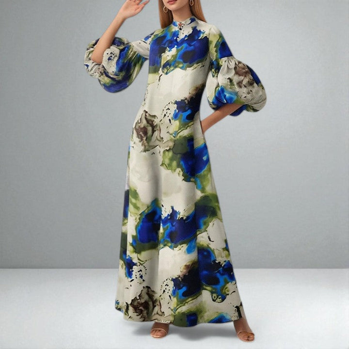 The Valeria Watercolor Maxi Dress