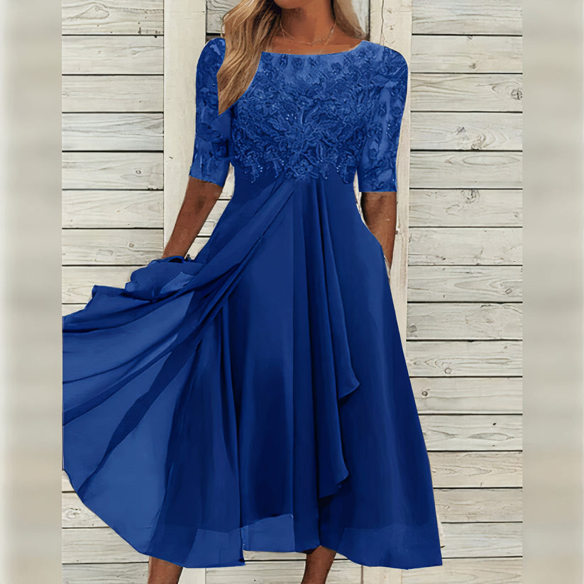 Harper™ | Elegant Lace Midi Dress