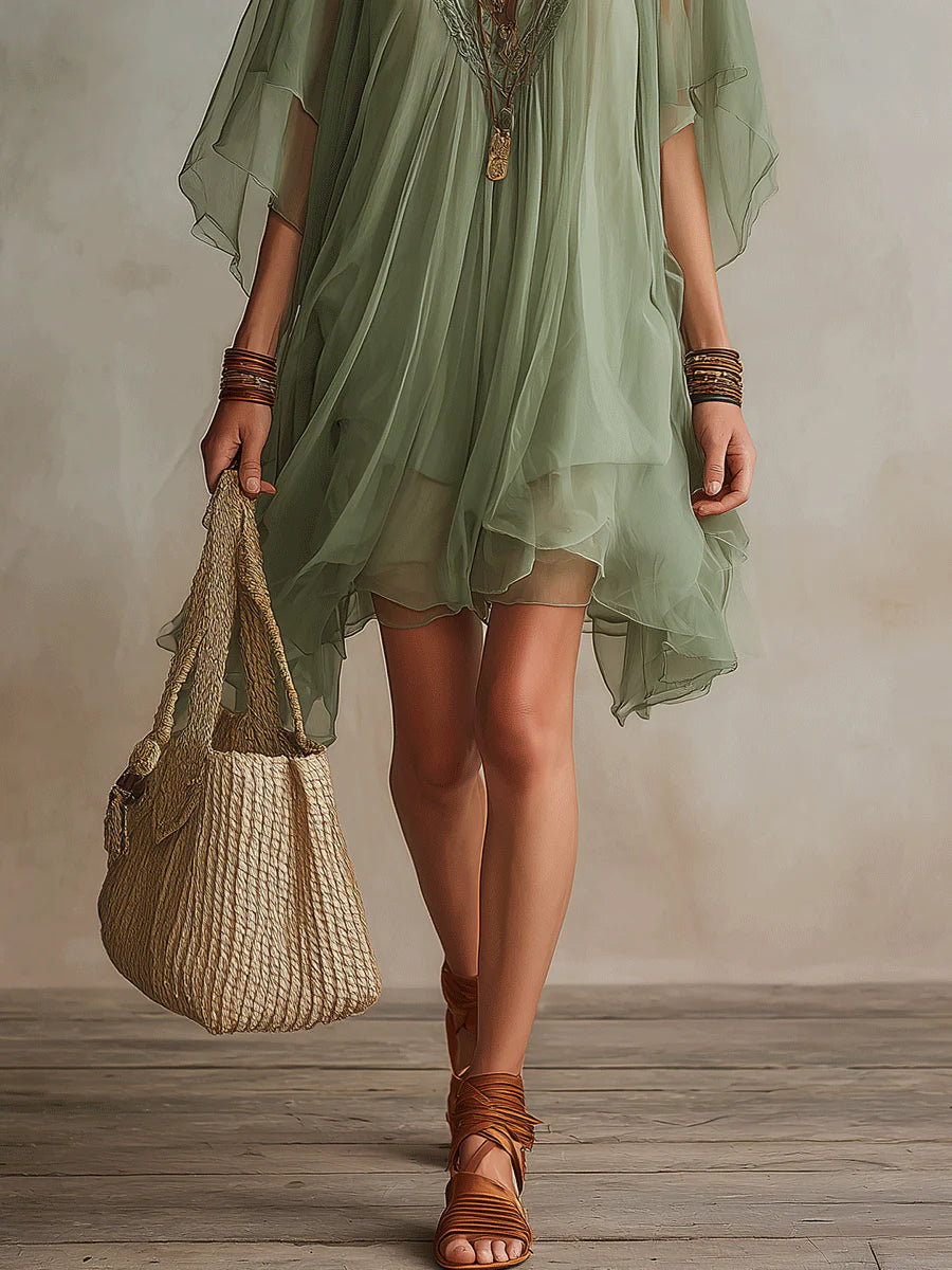 Kaia | Sheer Flow Tunic Dress