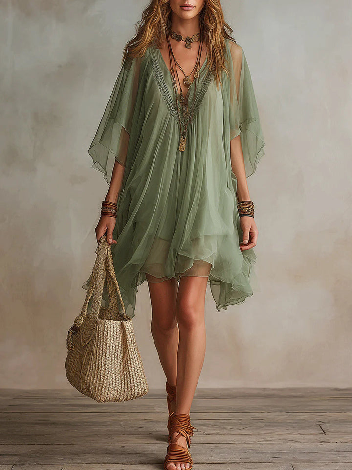 Kaia | Sheer Flow Tunic Dress