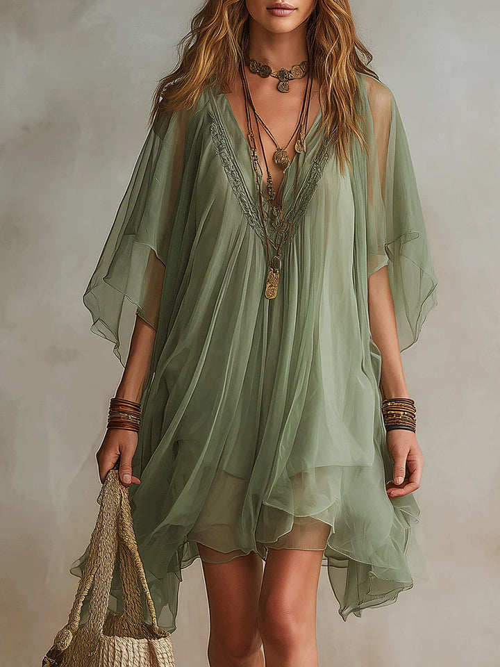 Kaia | Sheer Flow Tunic Dress