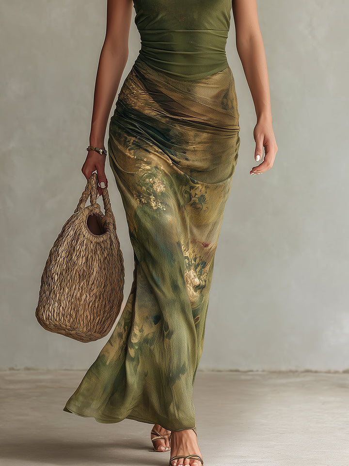 Zara | Sculpted Tie-Dye Maxi Dress