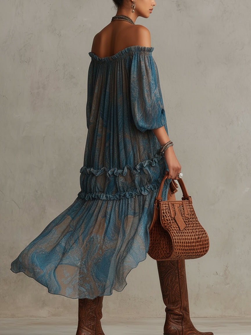 Indira | Off-Shoulder Boho Mini Dress