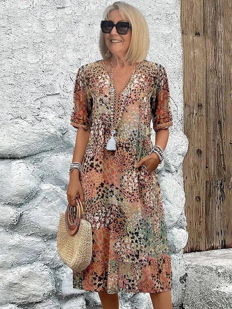Rachel Vibrant Midi Dress
